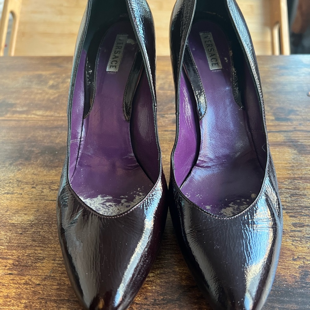 Versace Black and Purple Heels - Picture 2 of 6